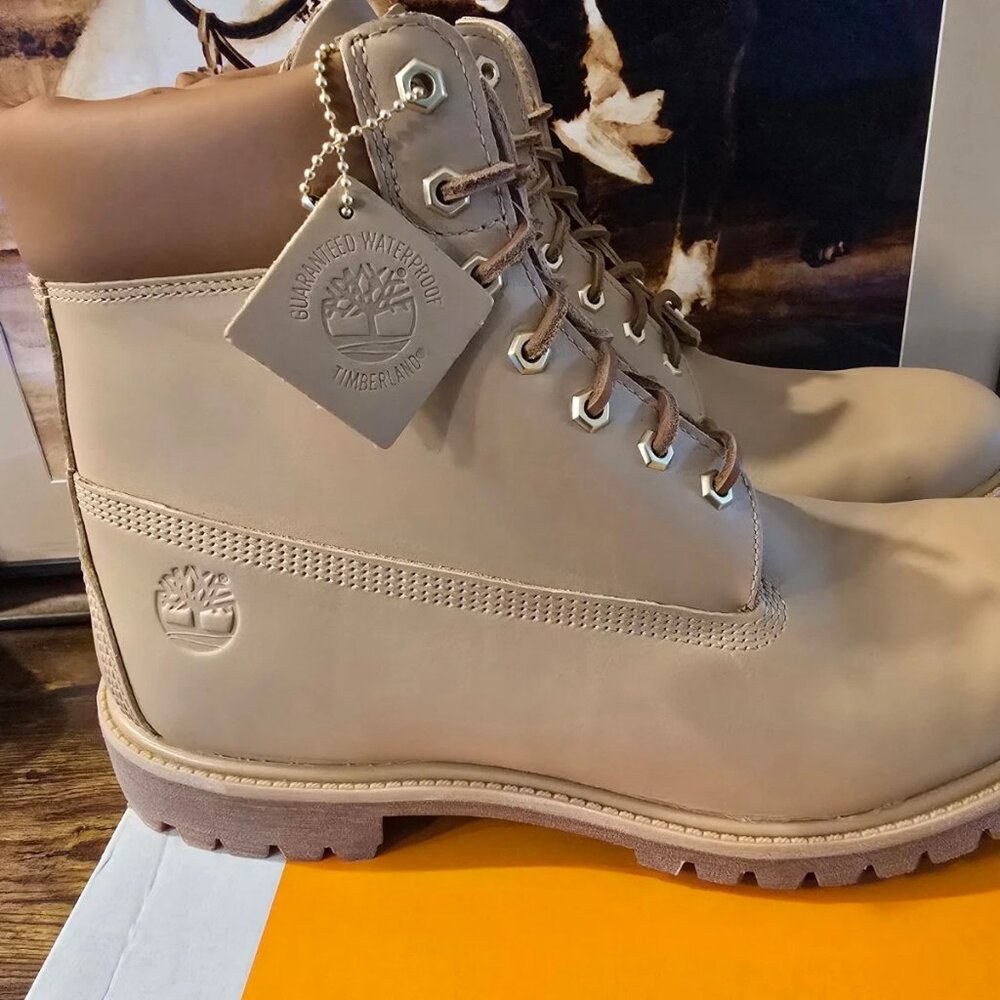 Men's Timberland Premium 6-Inch Waterproof BOOTS Light Brown TB0A2P6WEN21 Sz 13